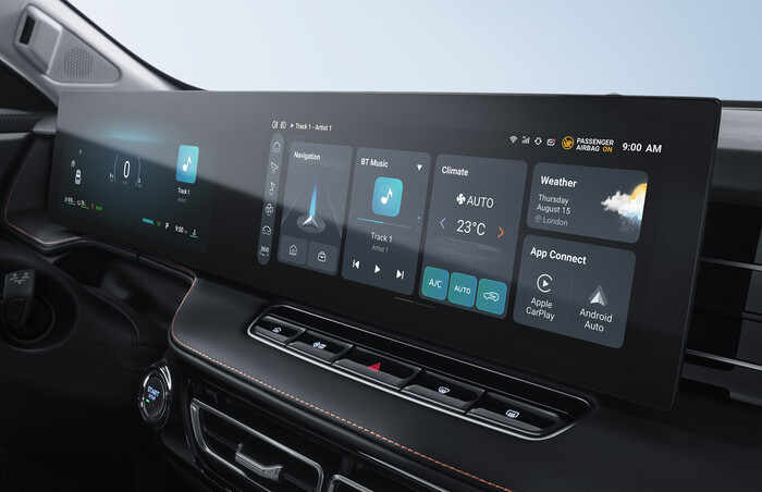 mg hs phev screen