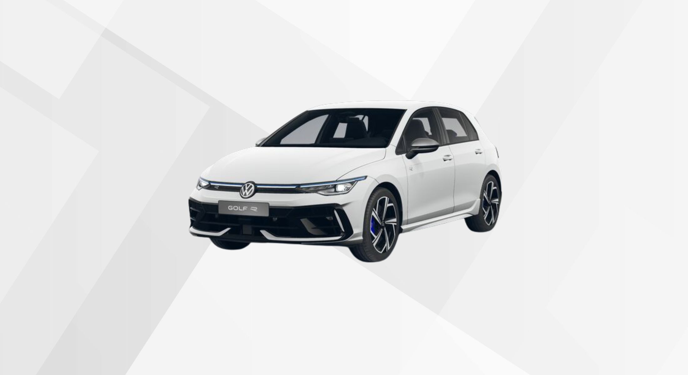 Der VW Golf R in der Farbe Pure White. 