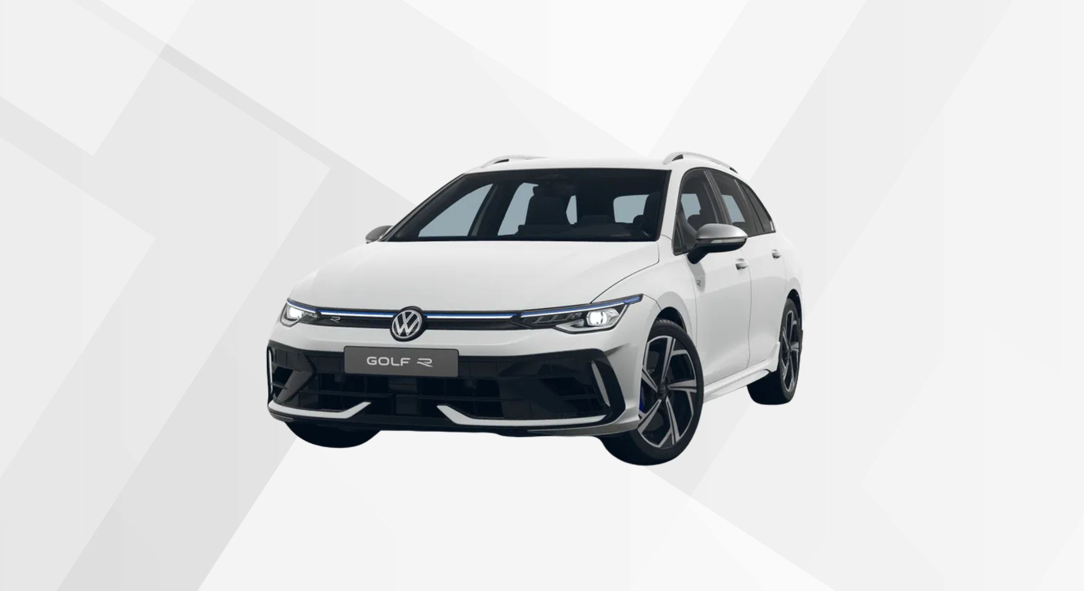 Der VW Golf Variant R in der Farbe Pure White