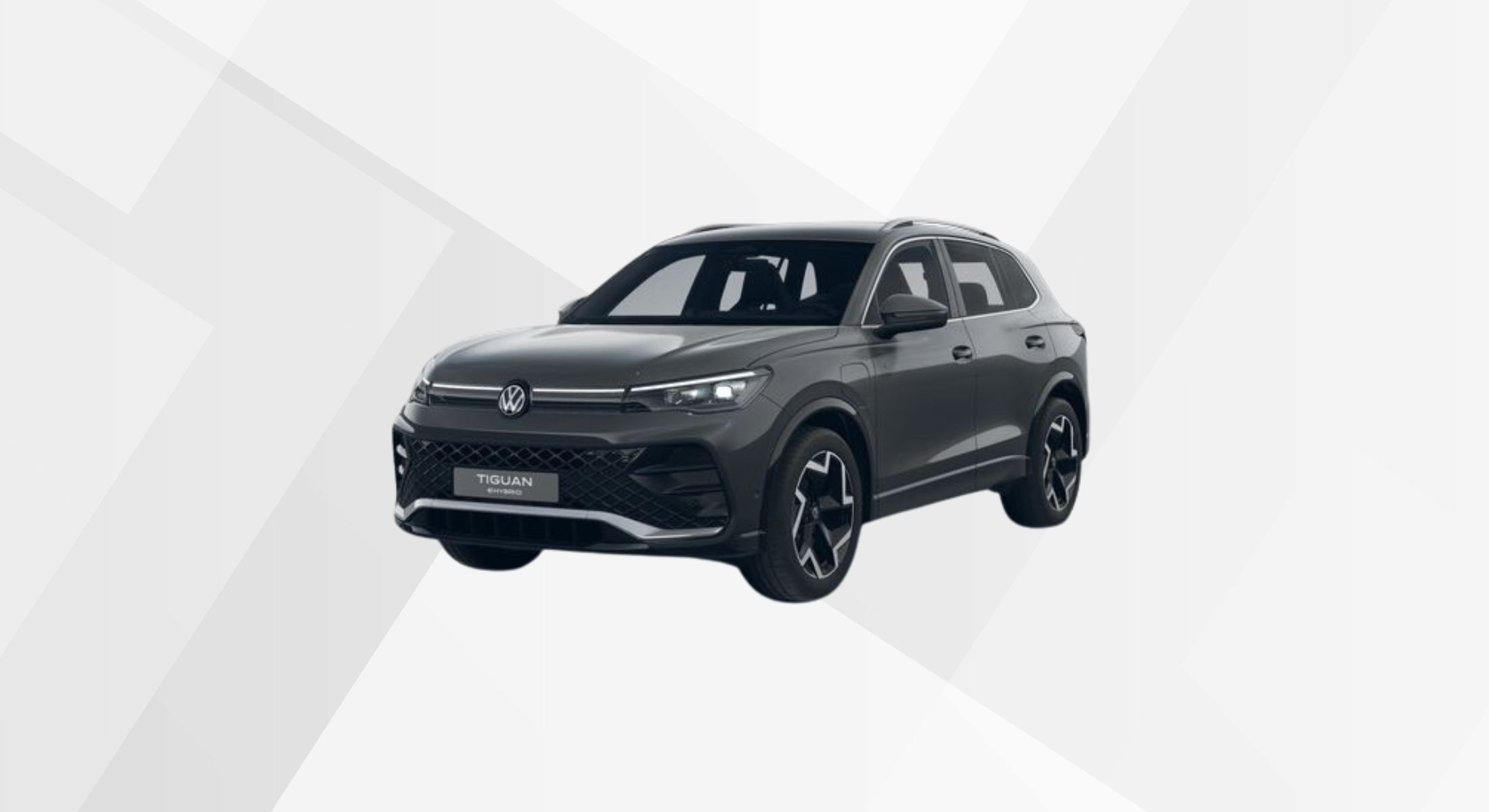 Der VW Tiguan R-Line eHybrid in der Farbe Uranograu.